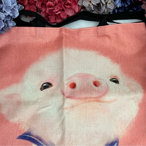 Eco-Friendly Wilbur the Pig Folding Tote Bag - Picture 8 of 13